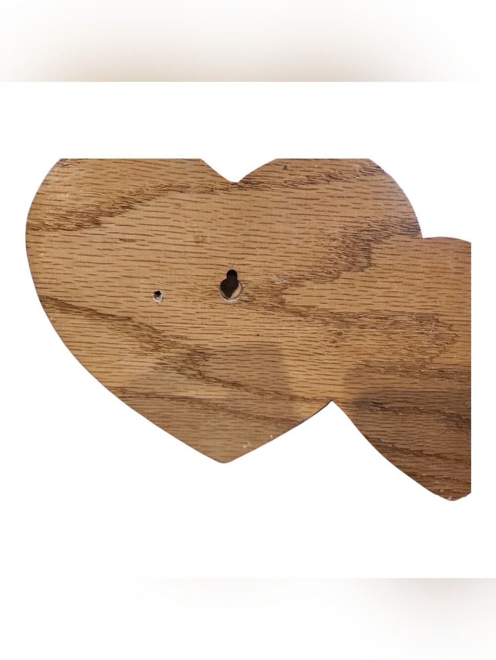 Vintage Wood Wall Shelf two hearts hanging cottagecore country rustic home decor - Picture 5 of 5